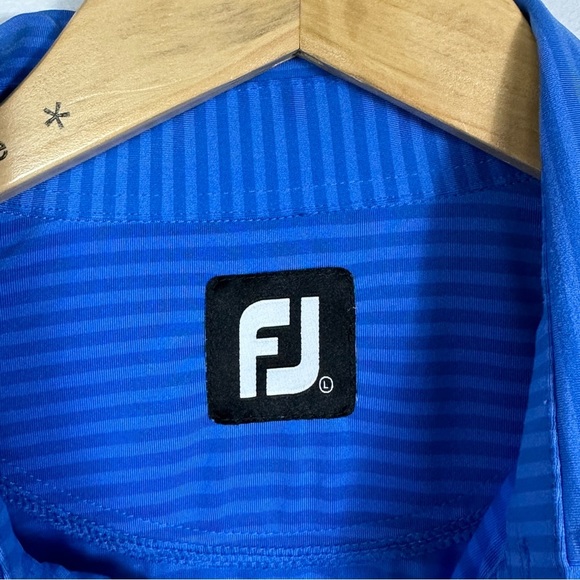 FootJoy Performance Golf Technical Shirt Short Sleeve Mens Size Large Blue Tee L - Picture 2 of 12